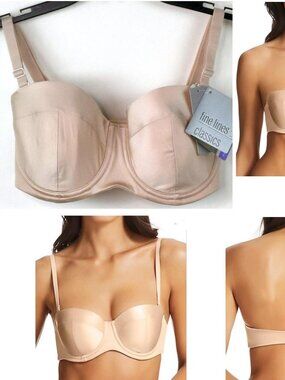 Fine Lines Womens Full Coverage Strapless Bra Color Honey Lust